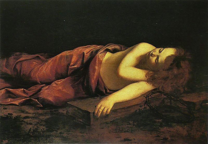 Orazio Gentileschi Jesus endormi sur la croix oil painting image